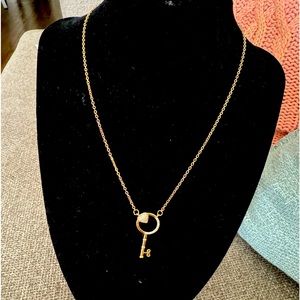 Stainless steel necklace and pendant with crystals